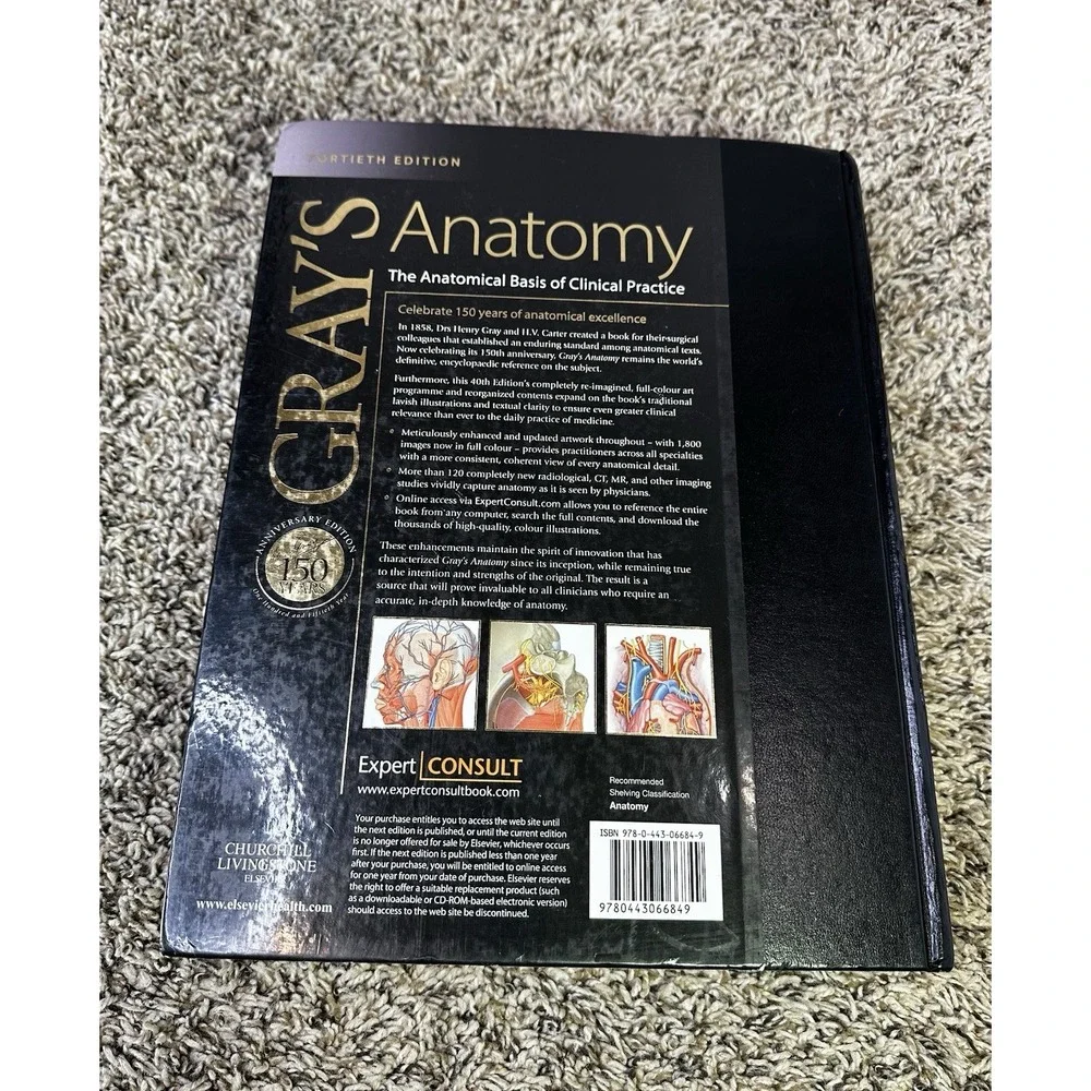 Gray's Anatomy: The Anatomical Basis Of Clinical Pratice ~ 150 Year 40th Ed.